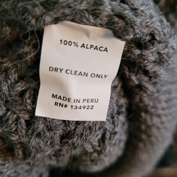 Emerson Fry Cozy Cable Cardigan - Alpaca - Charcoal - Picture 15 of 15